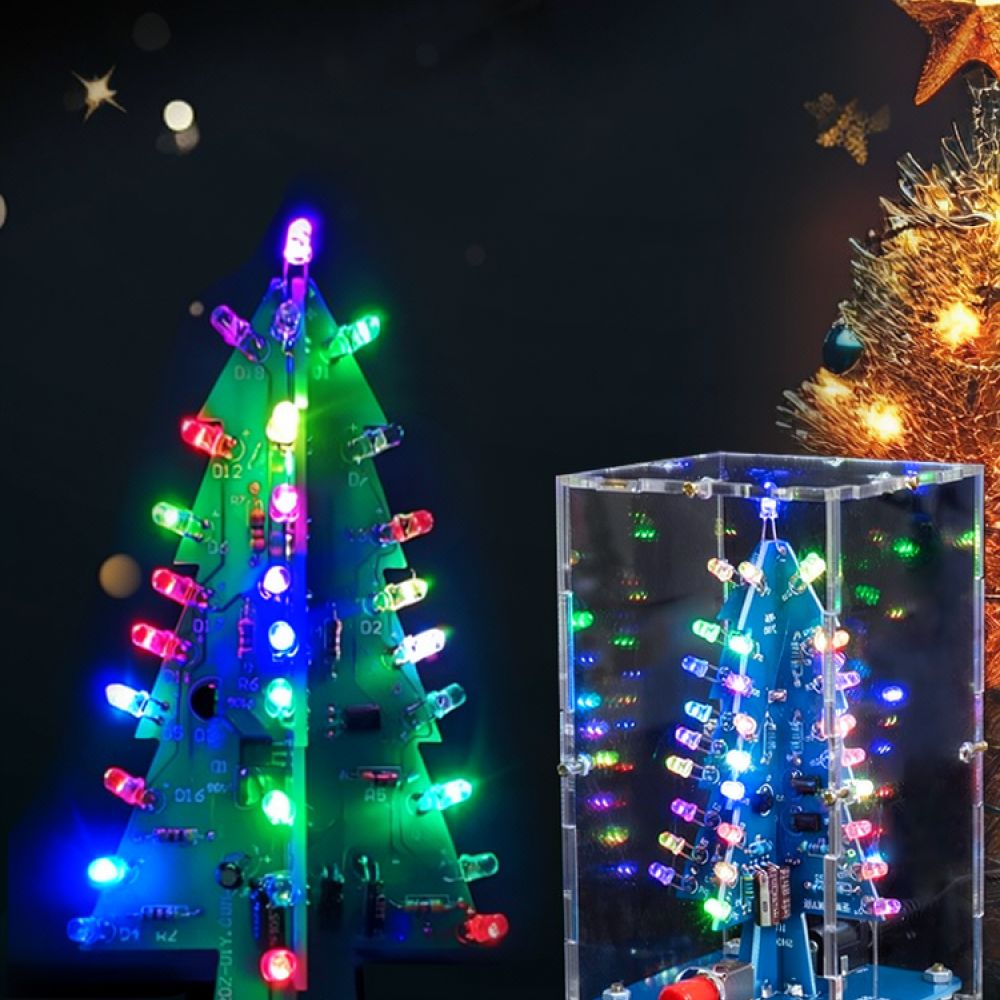 Diy Electronics Projects For Kids - Elektroniczny zestaw do samodzielnego montażu choinki