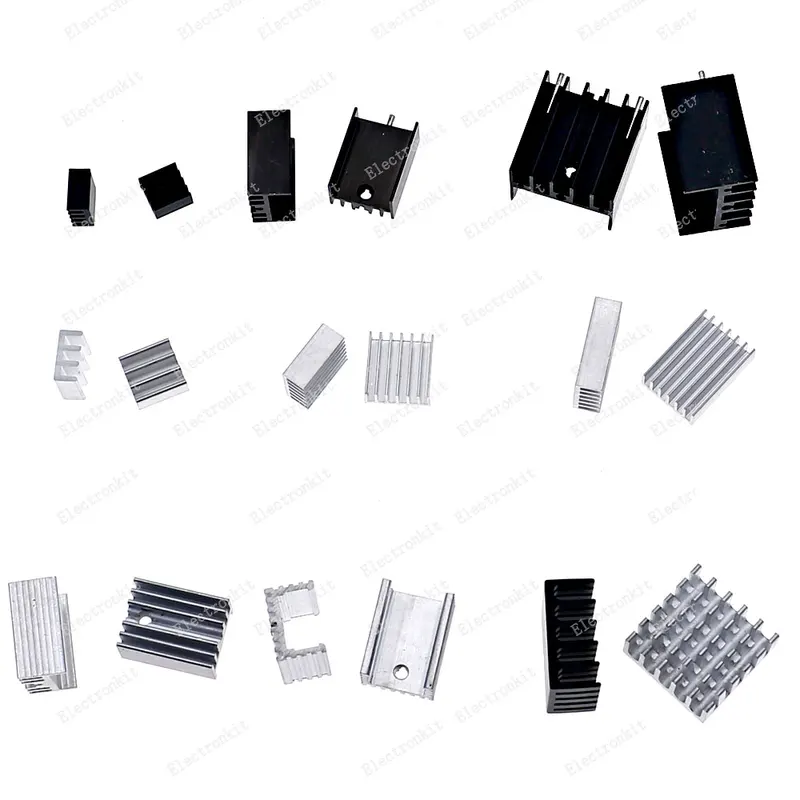 Mosfet Transistor Set - 33-częściowy zestaw radiatora chłodnicy radiatora Raspberry