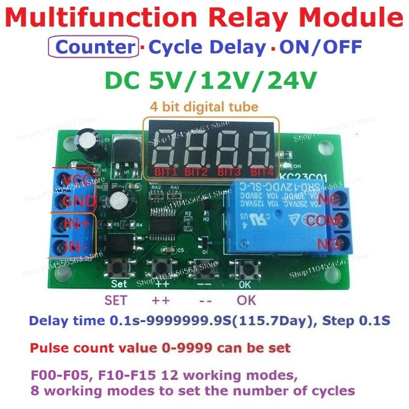 Wielofunkcyjny licznik impulsó – Relay Module 5V recenzja i cena