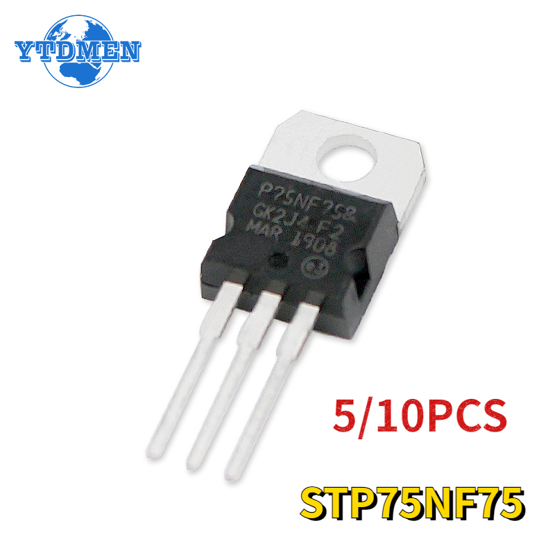 5/10 sztuk STP75NF75 tranzysto – Mosfet Transistor Set recenzja i cena
